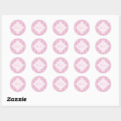 Aangepaste naam Retro jaren 1970 Preppy in roze ma Ronde Sticker (Vel)