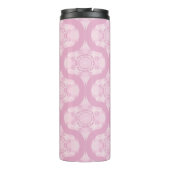 Aangepaste naam Retro jaren 1970 Preppy in roze ma Thermosbeker (Achterkant)