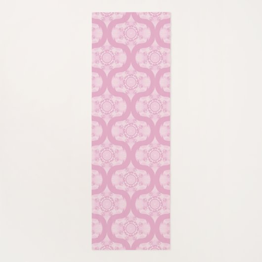 Aangepaste naam Retro jaren 1970 Preppy in roze ma Yogamat (Achterkant)