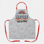 Aangepaste NAAM Retro jaren 50 Diner Bord Fifties  Schort (Voorkant)