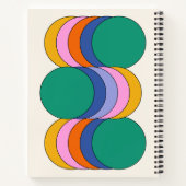 Aangepaste naam Retro moderne geometrische kunstco Notitieboek (Achterkant)