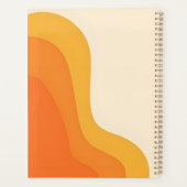 Aangepaste naam Retro Oranje Golf Notebook Planner (Achterkant)