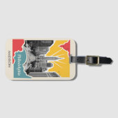 Aangepaste naam Retro Philadelphia Bagagelabel (Voorkant (horizontaal))