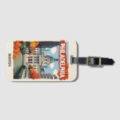 Aangepaste naam Retro Philadelphia Bagagelabel (Voorkant (horizontaal))