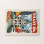 Aangepaste naam Retro Philadelphia Legpuzzel (Horizontaal)