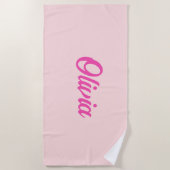 Aangepaste naam Retro plezier Gepersonaliseerd Strandlaken (Voorkant)