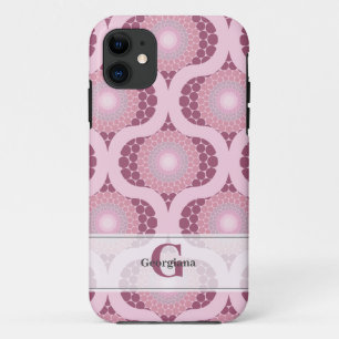 Aangepaste naam Retro Radiant Dusky Roos Dot Manda Case-Mate iPhone Case