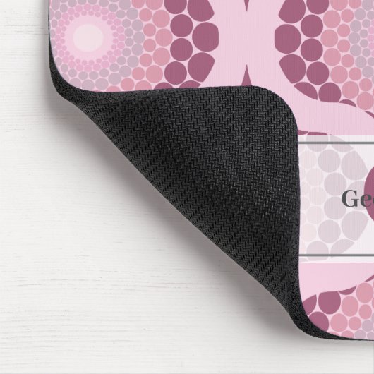 Aangepaste naam Retro Radiant Dusky Roos Dot Manda Muismat (Hoek)