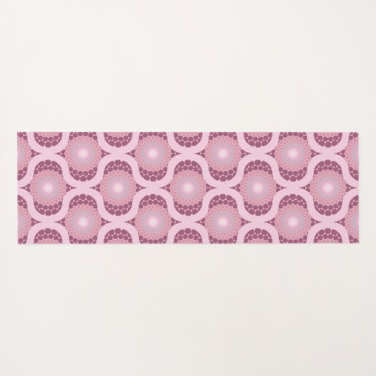 Aangepaste naam Retro Radiant Dusky Roos Dot Manda Yogamat (Achterkant (horizontaal))