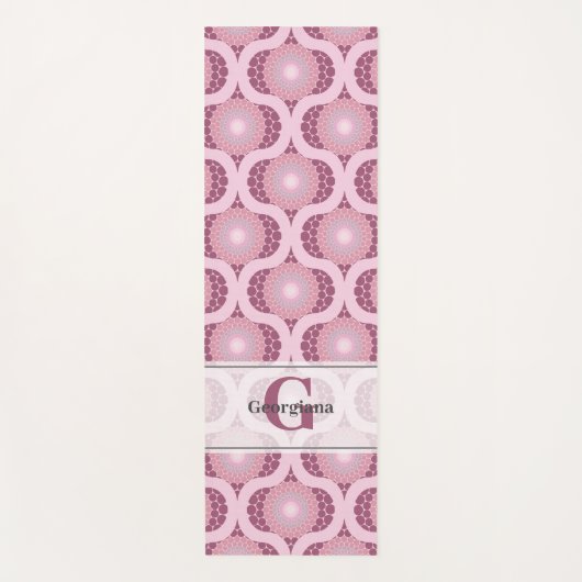 Aangepaste naam Retro Radiant Dusky Roos Dot Manda Yogamat (Voorkant)