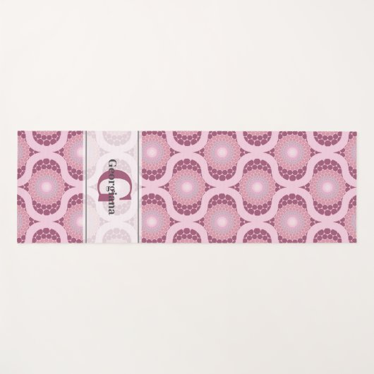 Aangepaste naam Retro Radiant Dusky Roos Dot Manda Yogamat (Voorkant (horizontaal))