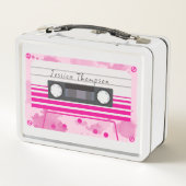 Aangepaste naam Retro Roze Cassettebandje (Achterkant)