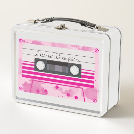 Aangepaste naam Retro Roze Cassettebandje (Voorkant)