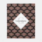 Aangepaste naam Retro Safari Sunset Bohemian Manda Fleece Deken (Voorkant)