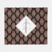 Aangepaste naam Retro Safari Sunset Bohemian Manda Fleece Deken (Voorkant (Horizontaal))