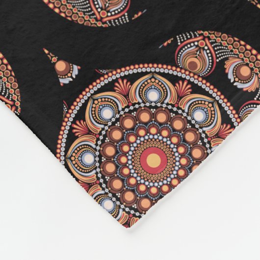 Aangepaste naam Retro Safari Sunset Bohemian Manda Fleece Deken (Hoek)