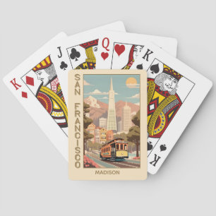 Aangepaste naam Retro San Francisco Pokerkaarten
