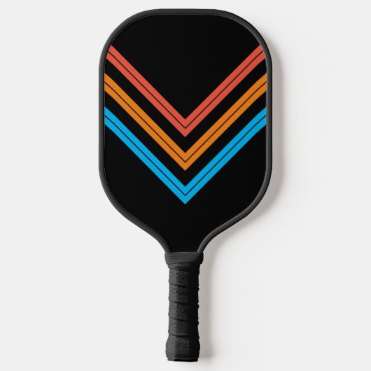 Aangepaste naam Retro Stripe Pickleball Paddle (Achterkant)