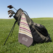 Aangepaste naam Retro Stripes Patroon Golfhanddoek (Groen)