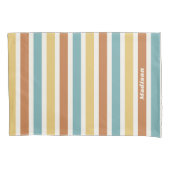 Aangepaste naam Retro Stripes Patroon Kussensloop (Voorkant)