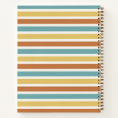 Aangepaste naam Retro Stripes Patroon Notitieboek (Achterkant)
