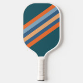 Aangepaste naam retro Stripes Pattern Pickleball Paddle (Achterkant)