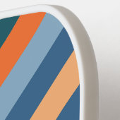 Aangepaste naam retro Stripes Pattern Pickleball Paddle (Links Detail)