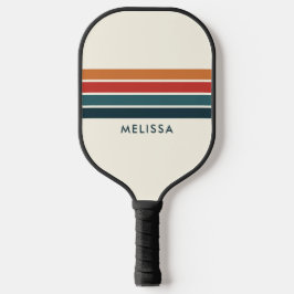 Aangepaste naam Retro Stripes Pickleball Paddle