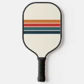 Aangepaste naam Retro Stripes Pickleball Paddle (Achterkant)