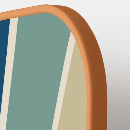 Aangepaste naam Retro Stripes Pickleball Paddle (Links Detail)