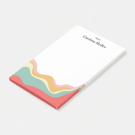 Aangepaste naam Retro Style Post-it® Notes (Schuin)