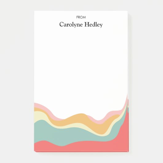 Aangepaste naam Retro Style Post-it® Notes (Voorkant)