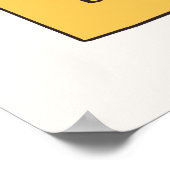 Aangepaste naam Retro Style Teacher's Classroom Ru Poster (Hoek)