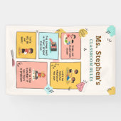 Aangepaste naam Retro Style Teacher's Classroom Ru Spandoek (Horizontaal)