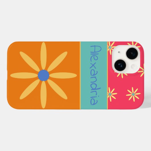 Aangepaste naam Retro-ventilator Case-Mate iPhone Case (Achterkant (horizontaal))