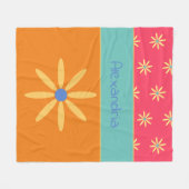 Aangepaste naam Retro-ventilator Fleece Deken (Voorkant (Horizontaal))