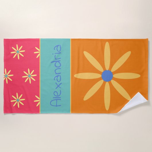 Aangepaste naam Retro-ventilator Strandlaken (Voorkant)