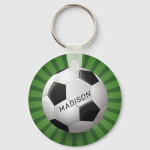 Aangepaste naam Retro Voetbal sleutelketens Sleutelhanger