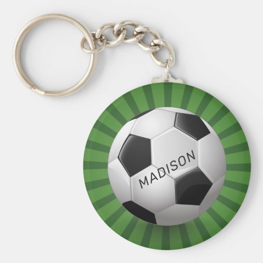Aangepaste naam Retro Voetbal sleutelketens Sleutelhanger (Voorkant)