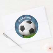Aangepaste naam Retro Voetbal stickers (Envelop)