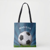 Aangepaste naam Retro Voetballen zakken Tote Bag (Voorkant)