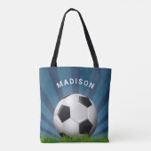 Aangepaste naam Retro Voetballen zakken Tote Bag (Achterkant)