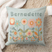 Aangepaste naam Retro  Wildflower Floral Daisy Kussen (Deken)