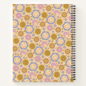 Aangepaste naam Retro  Wildflower Floral Daisy Notitieboek (Achterkant)