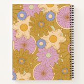 Aangepaste naam Retro  Wildflower Floral Daisy Notitieboek (Achterkant)