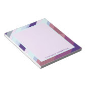 Aangepaste naam Retro Winter Strepen Pastel Roze M Notitieblok (Schuin)