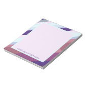 Aangepaste naam Retro Winter Strepen Pastel Roze M Notitieblok (Linkerzijde)