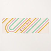 Aangepaste Naam Retro Yoga Mat (Voorkant (horizontaal))