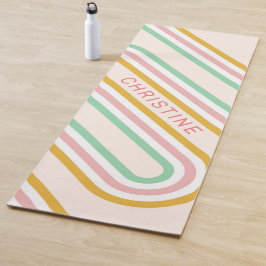 Aangepaste Naam Retro Yoga Mat