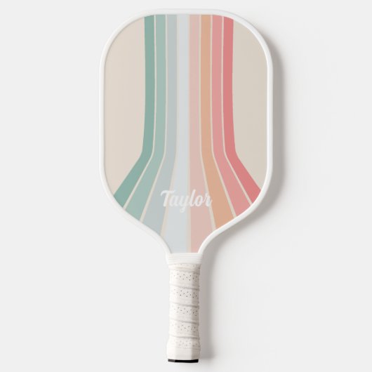 Aangepaste naam retroflectorstrepen geometrische pickleball paddle (Achterkant)